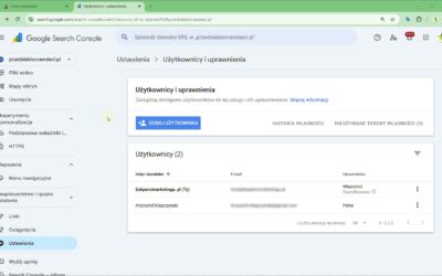 Instrukcja – Dodawanie użytkownika do Google Search Console