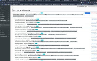 Instrukcja – Akceptacja propozycji artykułów i generowanie szkiców